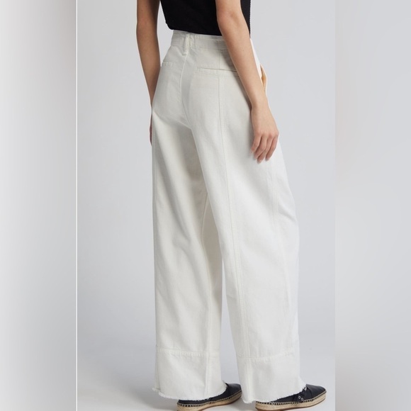 rag & bone Featherweight Arianna Wide Leg Pants JEANS SIZE 27 White - Picture 4 of 12